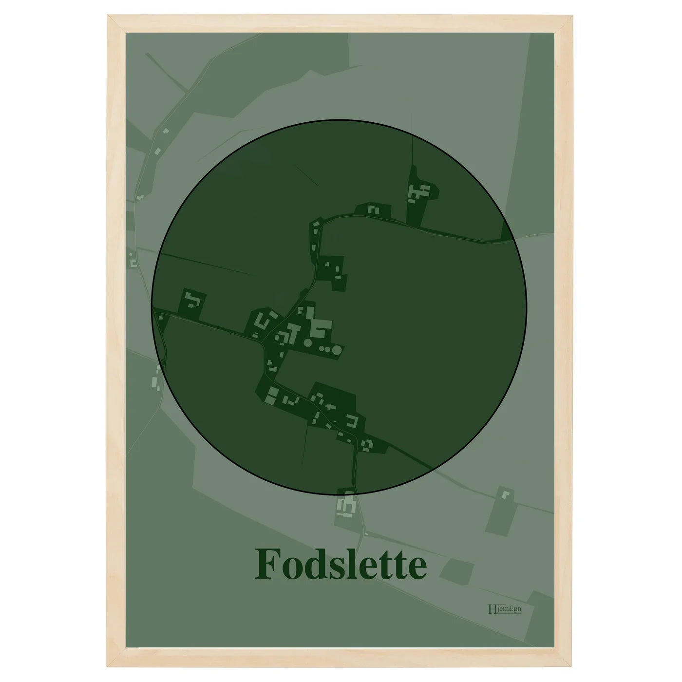 Fodslette Plakat - Mørk grøn