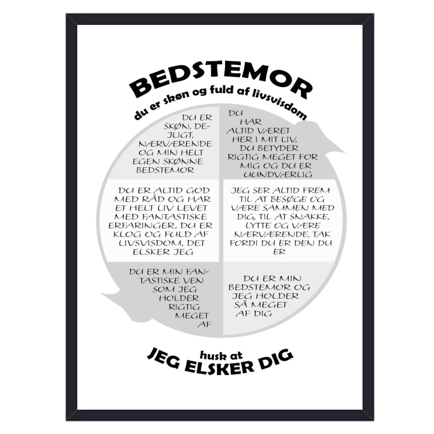 bedstemor personlig citat plakat