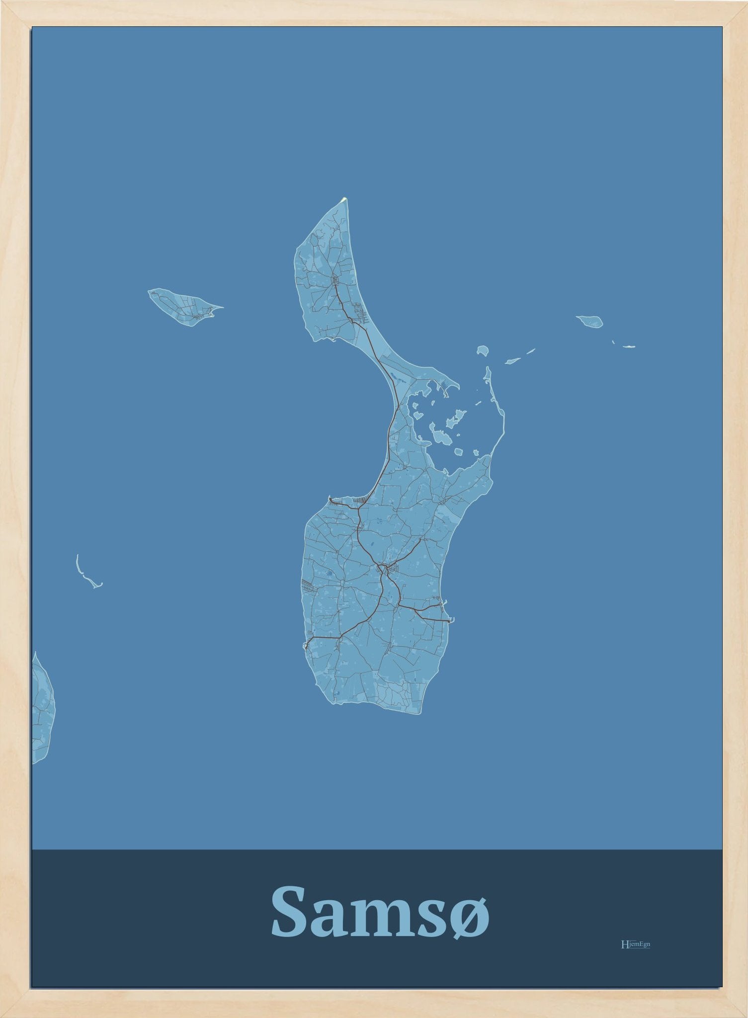 Ø plakat for Samsø design firkantet - Hjemegn