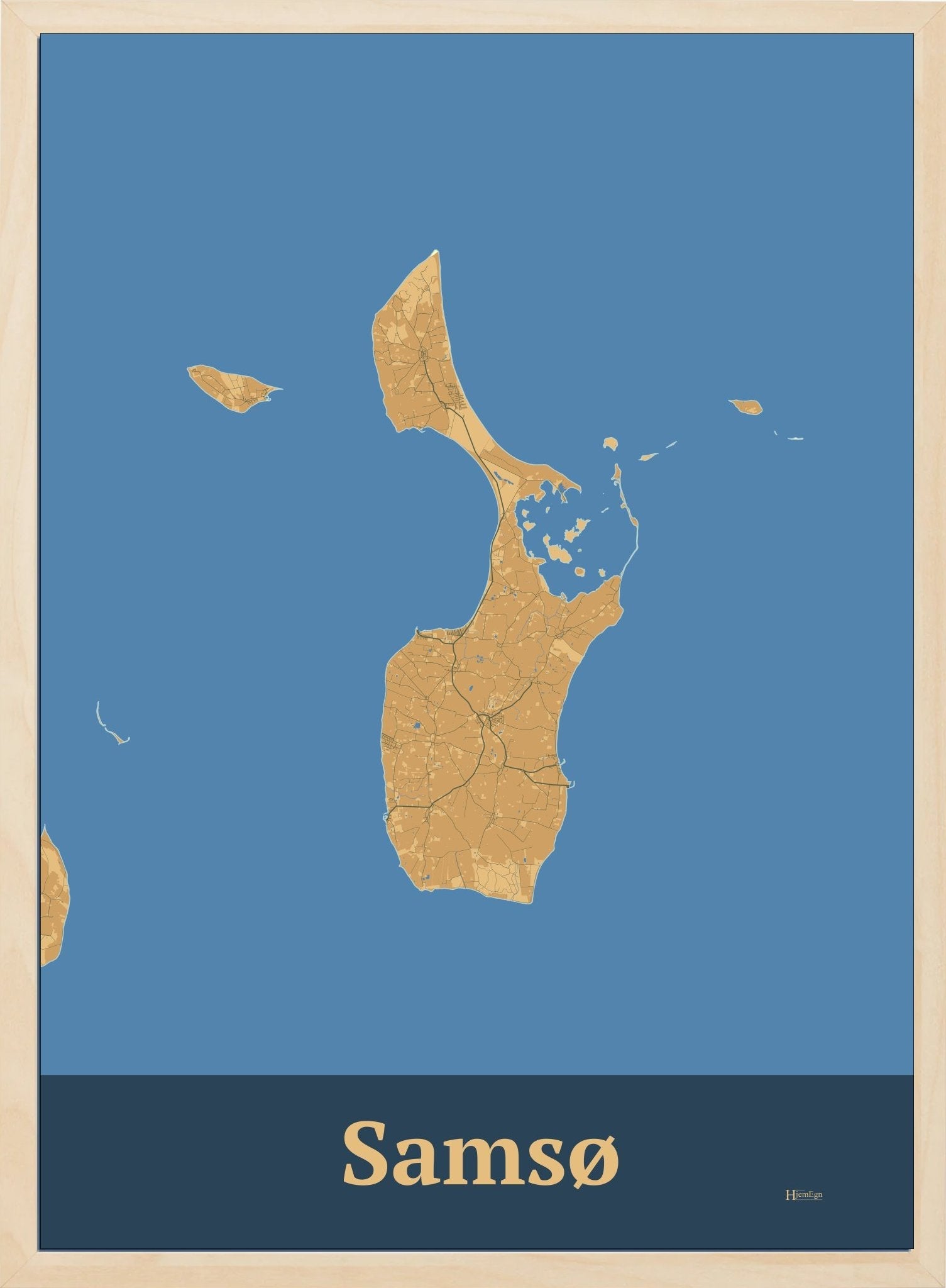 Ø plakat for Samsø design firkantet - Hjemegn