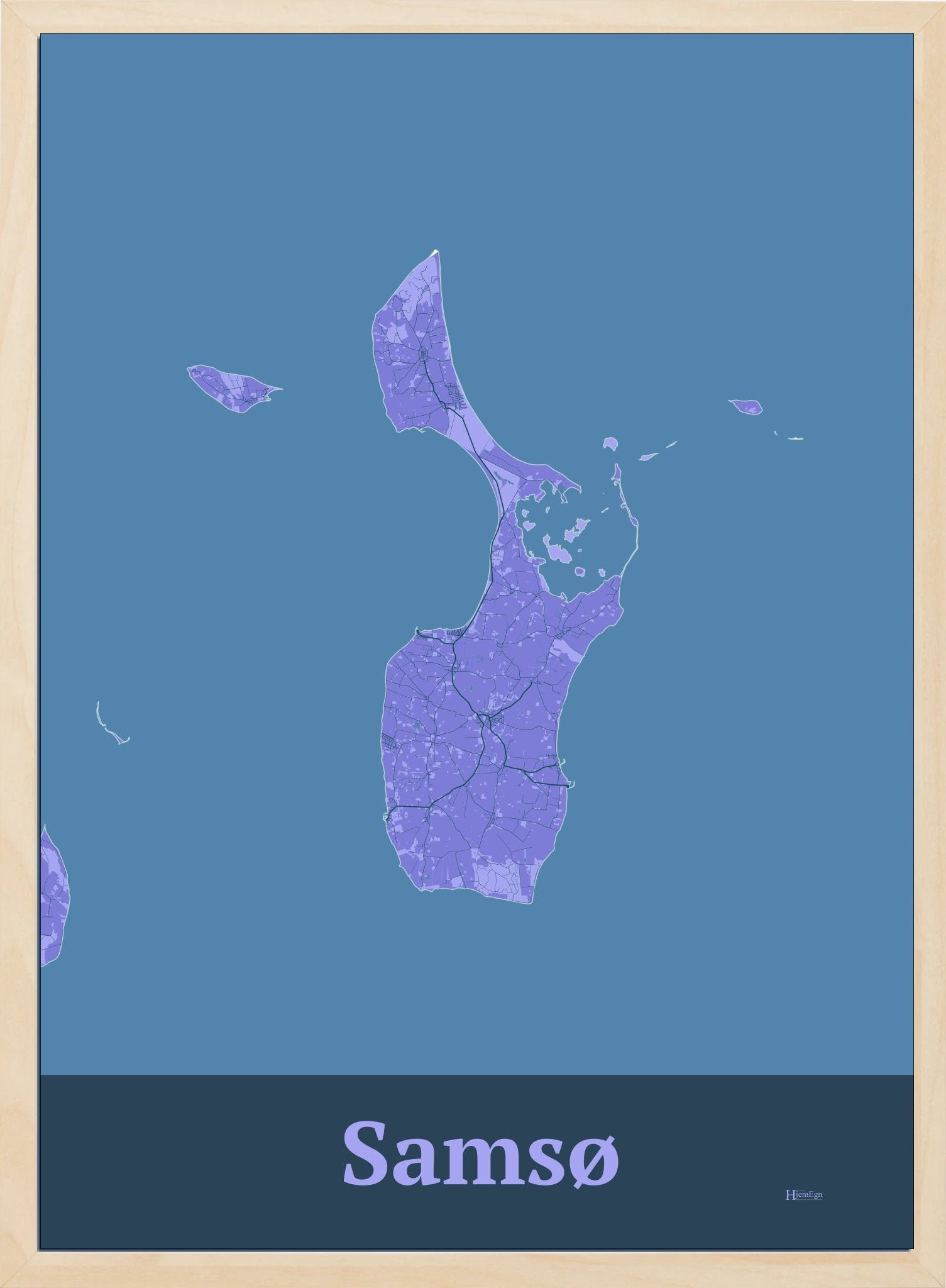 Ø plakat for Samsø design firkantet - Hjemegn