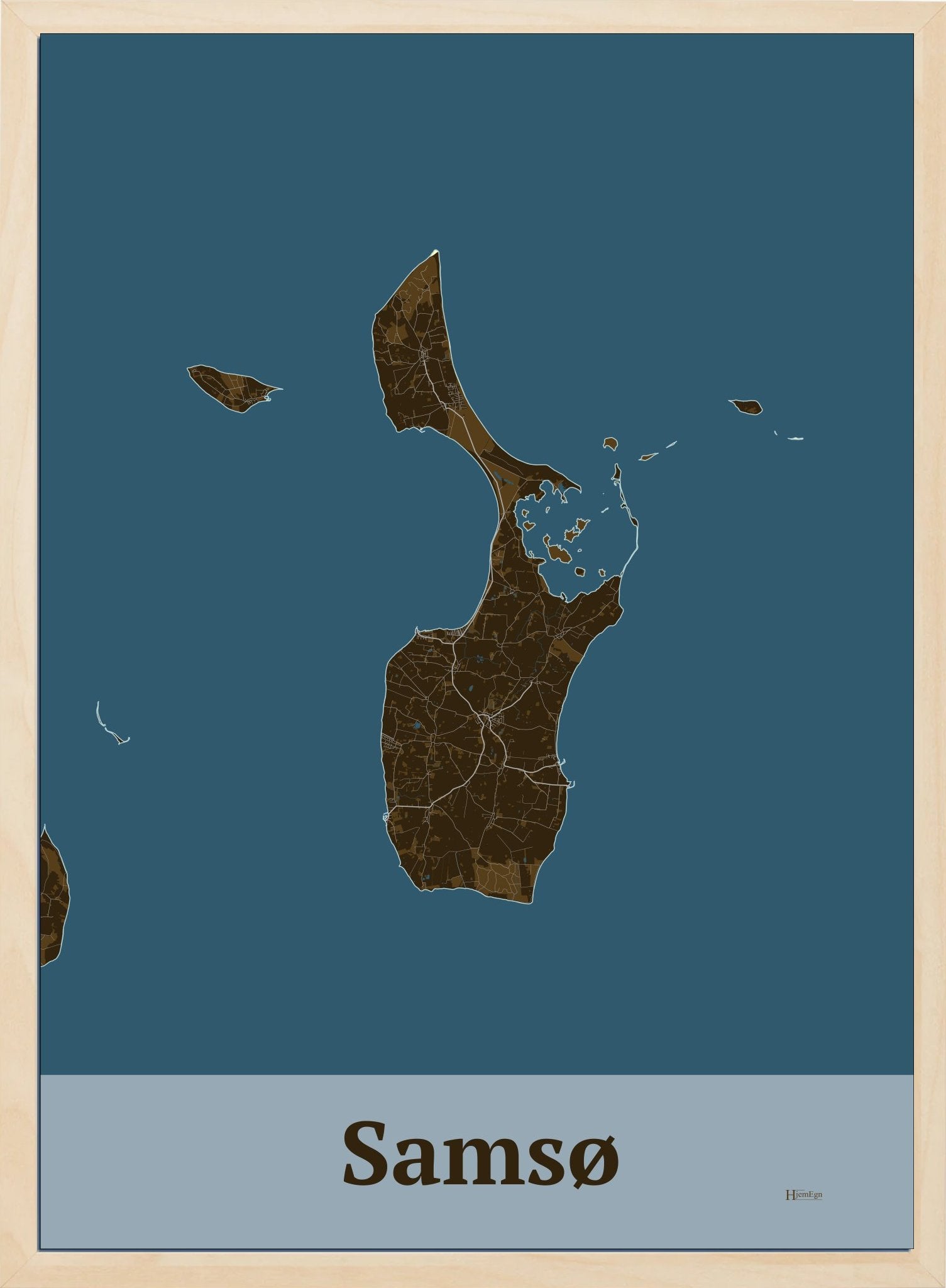 Ø plakat for Samsø design firkantet - Hjemegn