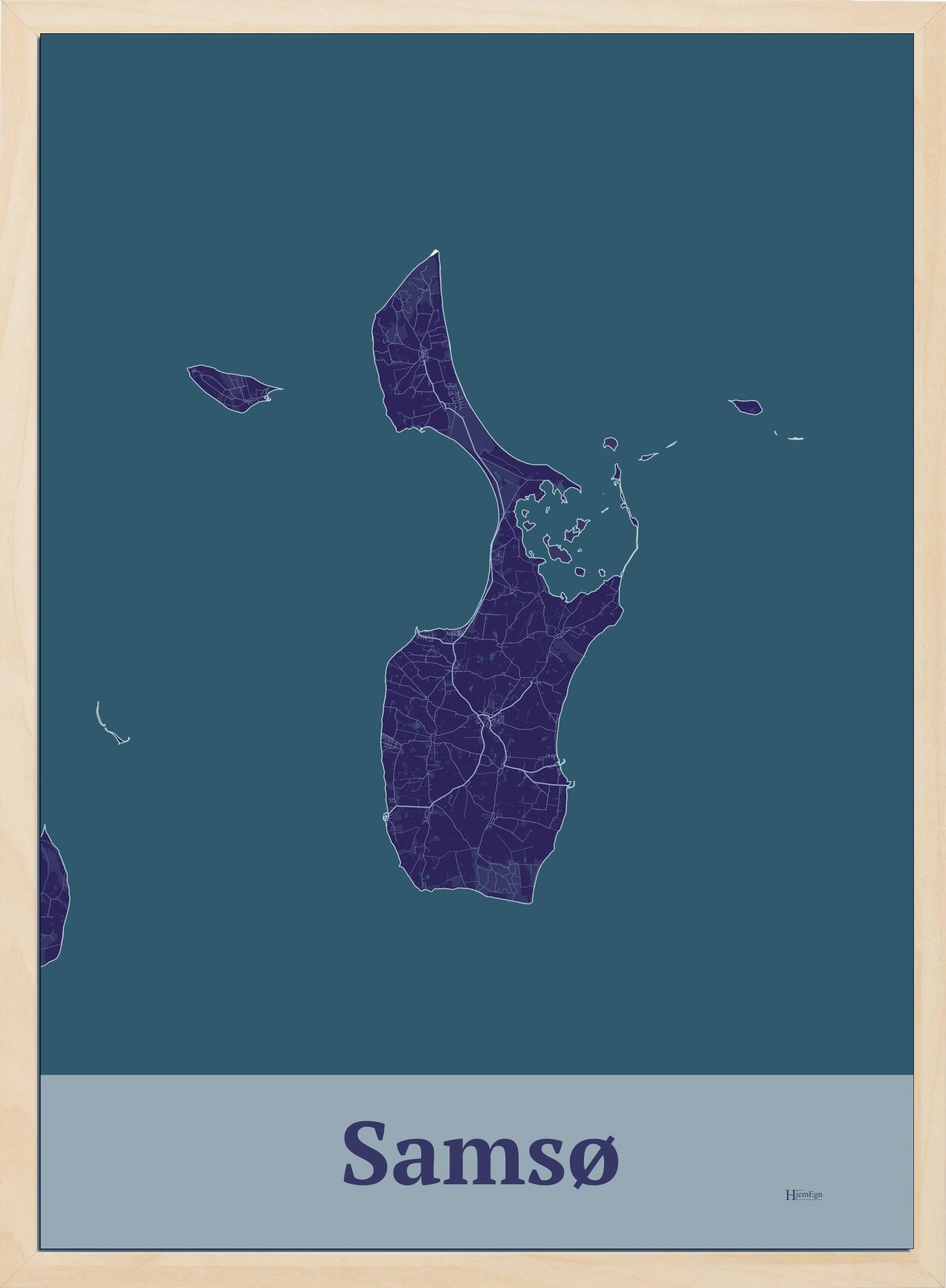 Ø plakat for Samsø design firkantet - Hjemegn