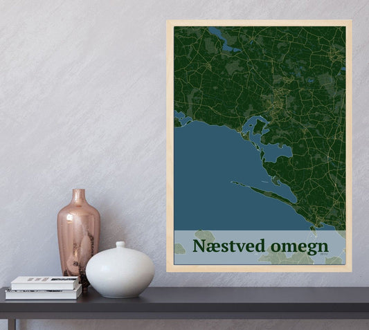 Plakat For Næstved Omegn plakat fra 2022 i op til 10 skønne farvekombinationer