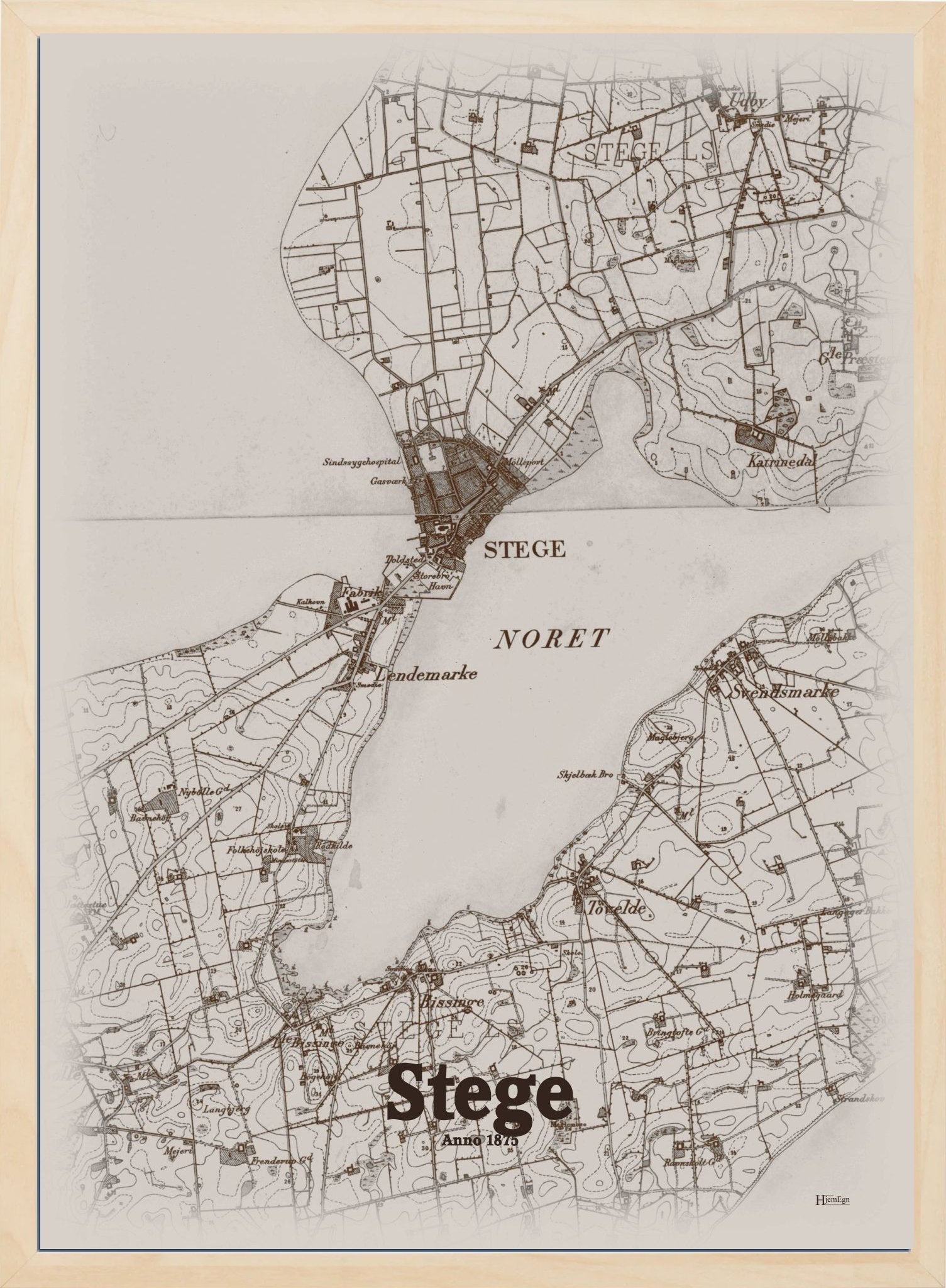 Stege 1875 - HjemEgn Nostalgi plakat - Hjemegn